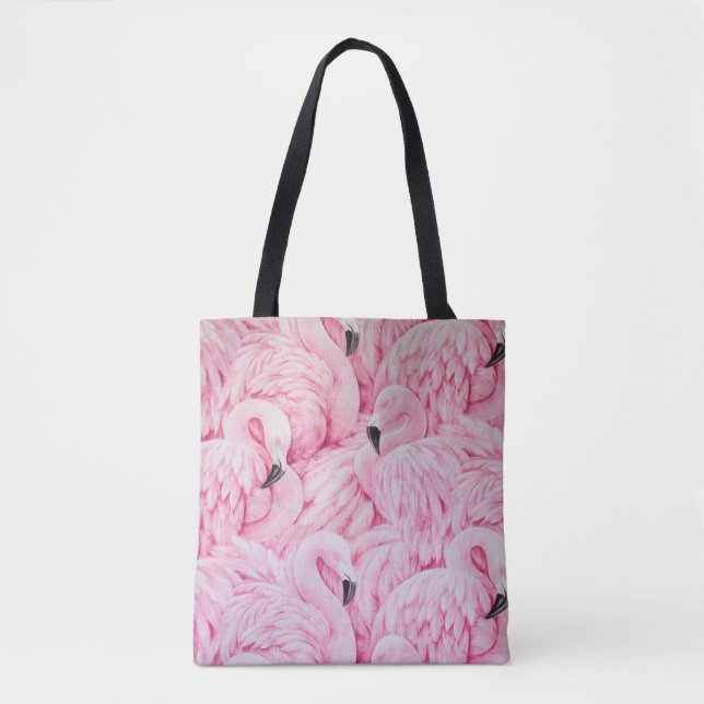BOLSA TOTE FLAMINGO ESTÁ EM TODO LUGAR (Frente)