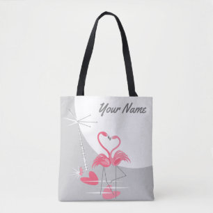 Bolsa Tote Flamingo Love Large Moon Name tobag