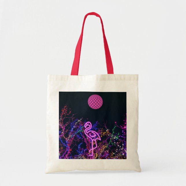 Bolsa Tote Flamingo na festa de dança. (Frente)