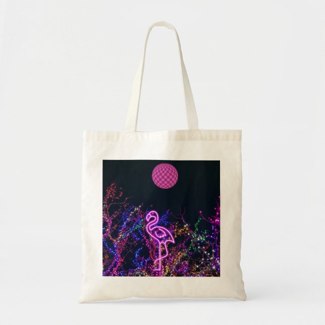 Bolsa Tote Flamingo na festa de dança. (Frente)