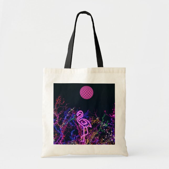 Bolsa Tote Flamingo na festa de dança. (Frente)