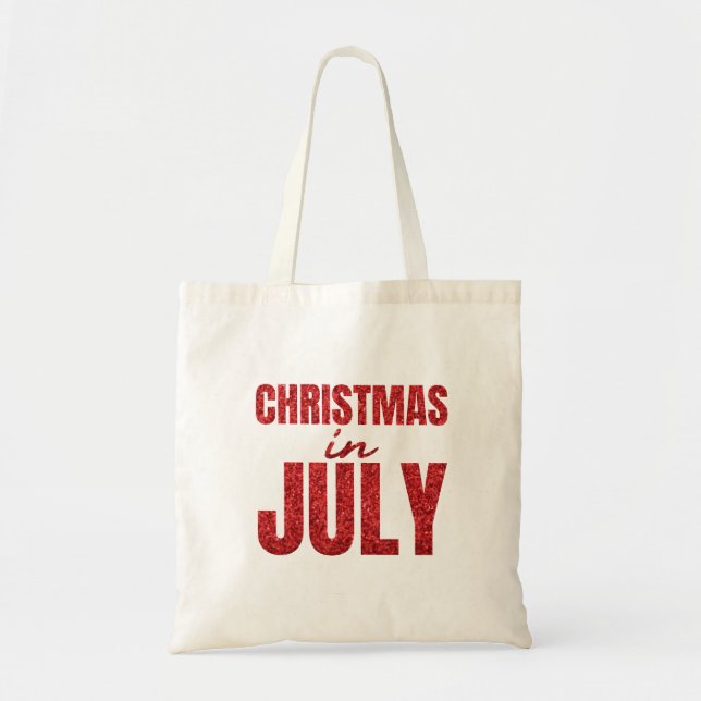 Bolsa Tote Flamingo Natal Em Julho  (Frente)
