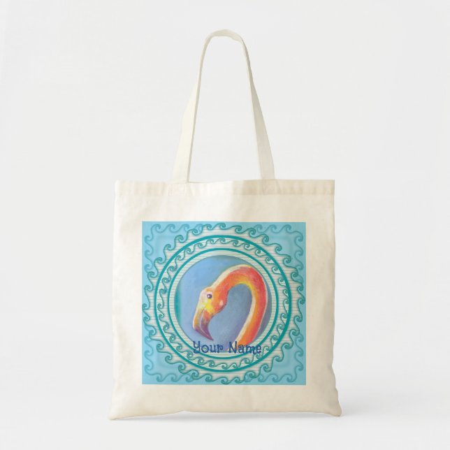 Bolsa Tote Flamingo Ondulado  (Frente)