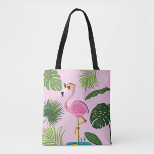 Bolsa Tote Flamingo Palm Sai Design Tropical