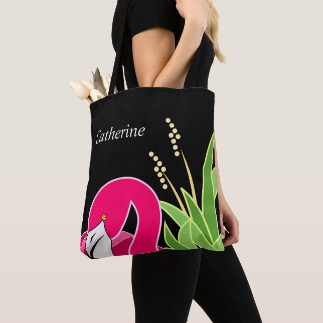 Bolsa Tote Flamingo Preto (Close Up)