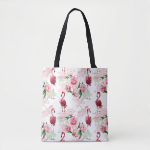 Bolsa Tote Flamingo Rosa: Elegância do padrão sem costura