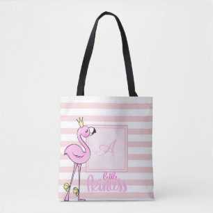 Bolsa Tote Flamingo Rosa Moderno,Stripado,Monograma