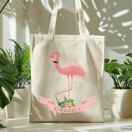 Bolsa Tote Flamingo Rosa Personalizado e Fofo