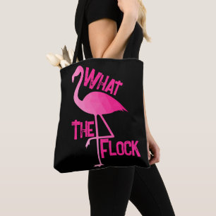 Bolsa Tote Flamingo, rosa quente, geométrico, o que o rebanho