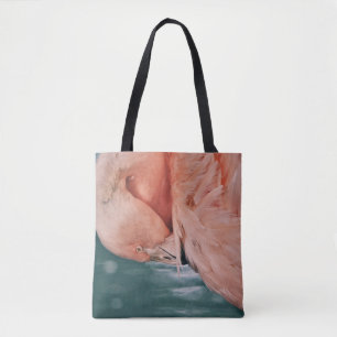Bolsa Tote Flamingo rosa toma um Arco de Arte Toalha