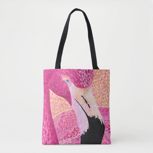 Bolsa Tote Flamingo Toranja Rosa (Frente)
