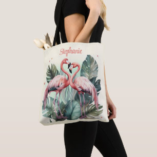 Bolsa Tote Flamingo tropical rosa