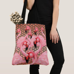 Bolsa Tote Flamingoes no desfile com Bolinhas