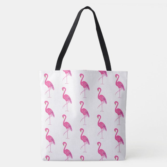 Bolsa Tote flamingos bonito cor-de-rosa (Frente)