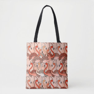 Bolsa Tote Flamingos Cor-de-coral