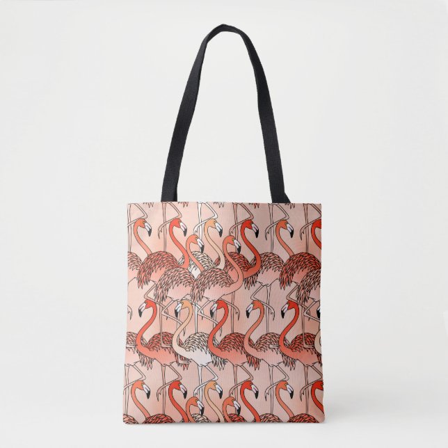Bolsa Tote Flamingos Cor-de-coral (Frente)