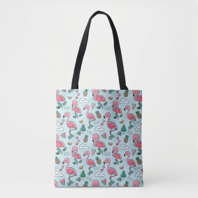 Bolsa Tote Flamingos cor-de-rosa bonito (Frente)