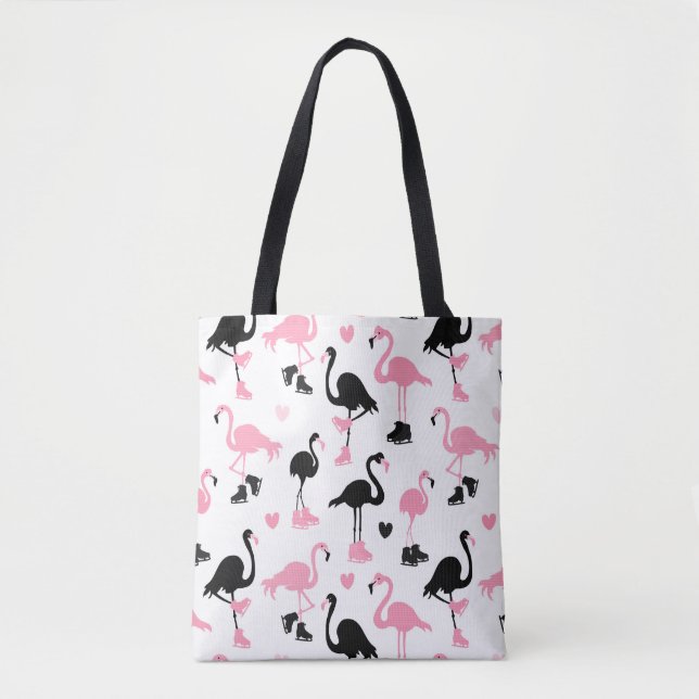 Bolsa Tote Flamingos do patinagem no gelo (Frente)