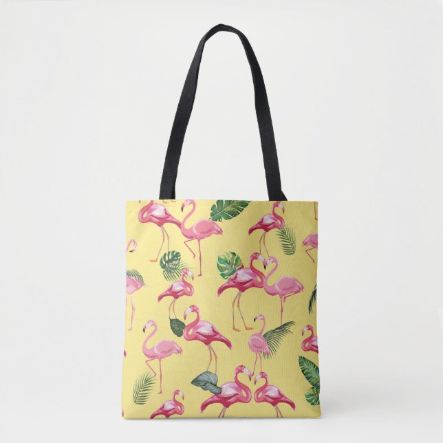 Bolsa Tote Flamingos Love Patterno 3 (Frente)