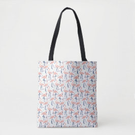 Bolsa Tote flamingos rosados suaves
