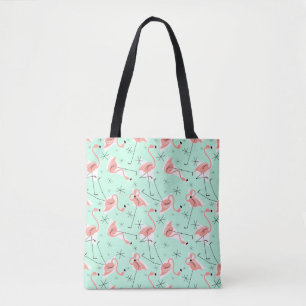 Bolsa Tote Flamingos Vertical Multipla cor-de-rosa