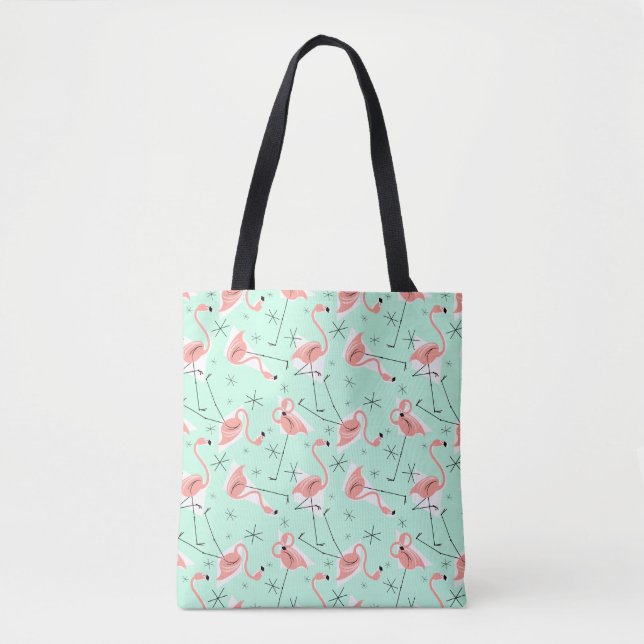 Bolsa Tote Flamingos Vertical Multipla rosa (Frente)