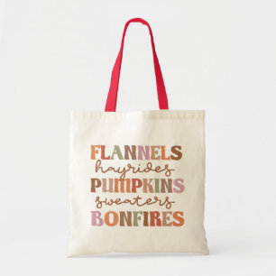 Bolsa Tote Flannels Pumpkins Bonfire