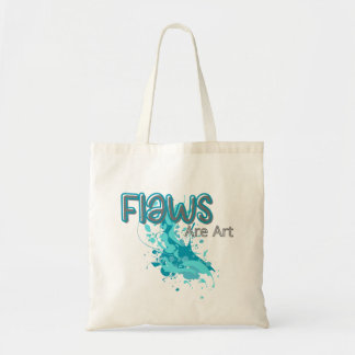 Bolsa Tote Flaws Are Art – Inspirational Abstract Splash Blue