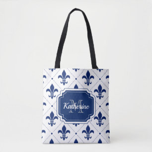 Bolsa Tote Fleur-de-lis Pattern