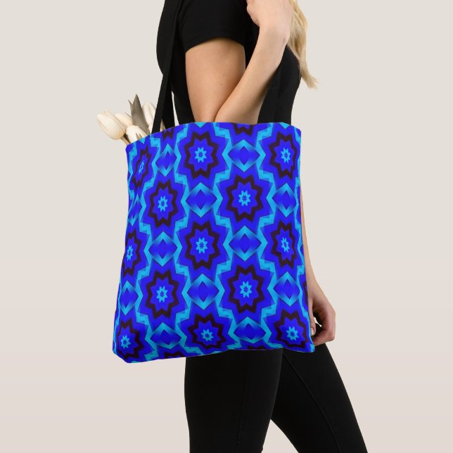 Bolsa Tote Fleurs en bleu..... (Close Up)