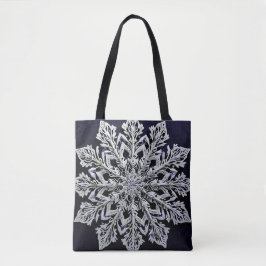 Bolsa Tote floco de neve 3d