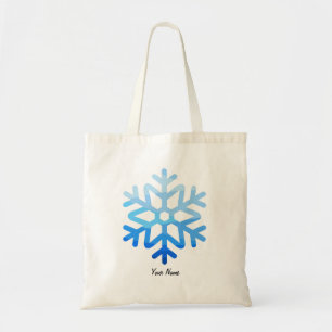 Bolsa Tote Floco de neve azul estético mínimo Legal personali