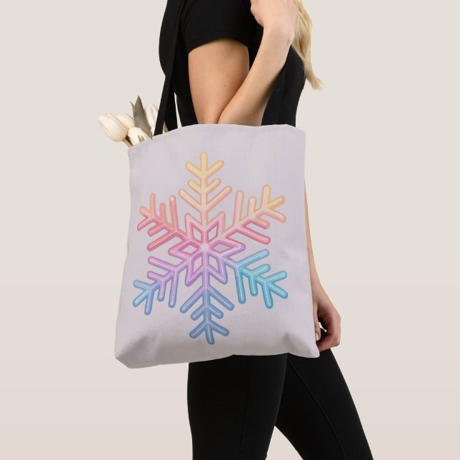 Bolsa Tote Floco de neve simples (Close Up)