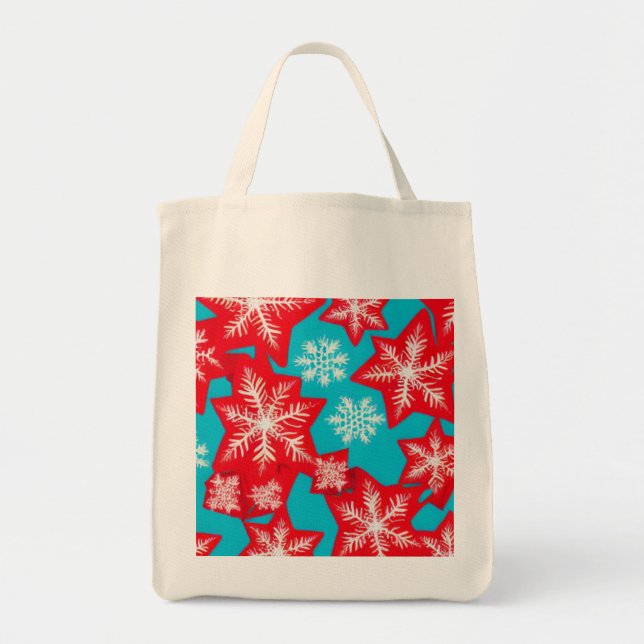 Bolsa Tote Flocos de neve (Frente)