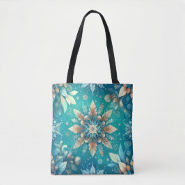 Bolsa Tote Flocos de Neve de Inverno