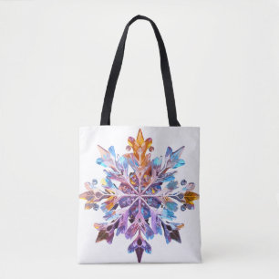 Bolsa Tote Flocos de neve iridescentes
