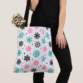 Bolsa Tote Flocos de neve retrô