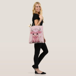 Bolsa Tote Floffy Pink Highlands - Vaca Escocesa
