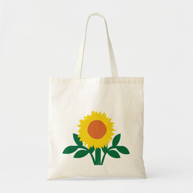 Bolsa Tote Flor Amarela de Girassol (Frente)