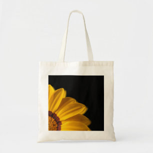 Bolsa Tote Flor amarela sobre fundo preto