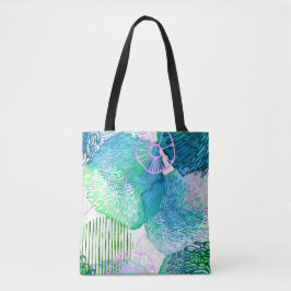 Bolsa Tote Flor aquarela abstrato floral moderno