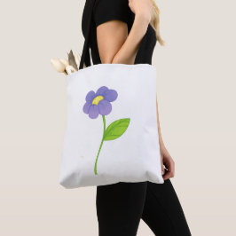 Bolsa Tote Flor Azul