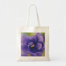 Bolsa Tote Flor Azul Sangrando de Violet Saintpaulia Zoomed