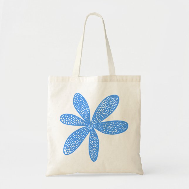 Bolsa Tote Flor bonito - Azul-Bebê (Frente)