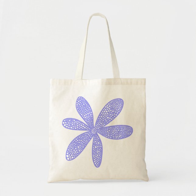 Bolsa Tote Flor bonito - Azul Pastel (Frente)
