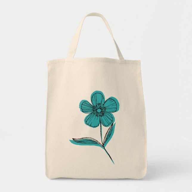 Bolsa Tote flor botânica (Frente)