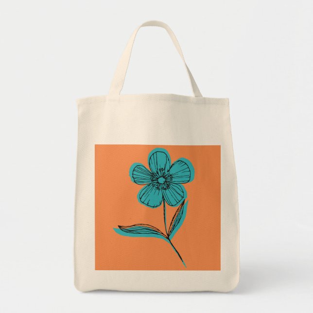 Bolsa Tote flor botânica (Frente)