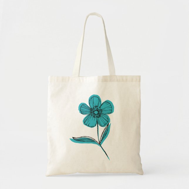 Bolsa Tote flor botânica (Frente)