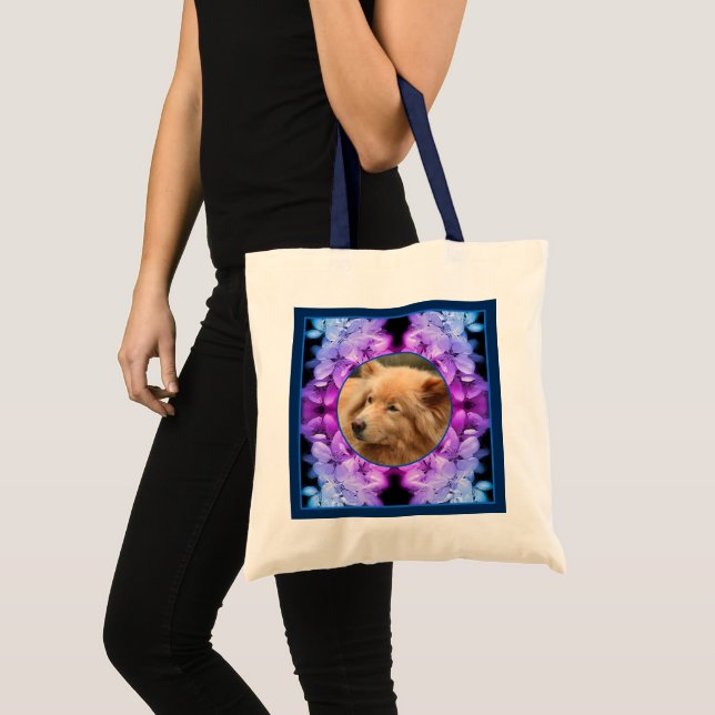 Bolsa Tote Flor Brilhante Frame Crie sua própria foto (Frente (produto))
