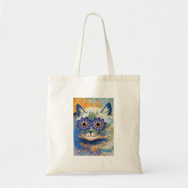 Bolsa Tote Flor Cat por Louis Wain (Frente)